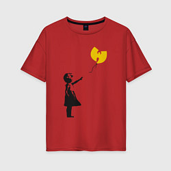 Футболка оверсайз женская Wu-Tang Banksy, цвет: красный