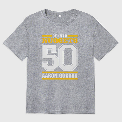 Женская футболка оверсайз Denver - Aaron Gordon / Меланж – фото 1