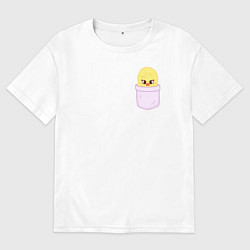 Футболка оверсайз женская BbokAri in pocket, цвет: белый