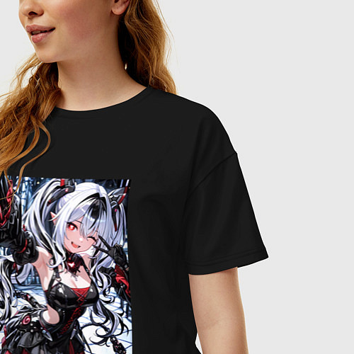 Женская футболка оверсайз Jetavie Punishing Gray Raven / Черный – фото 3