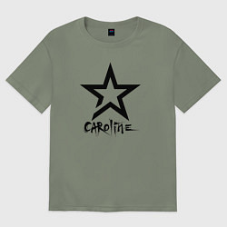 Футболка оверсайз женская Caroline - star, цвет: авокадо