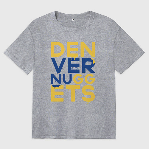 Женская футболка оверсайз Denver Nuggets NBA / Меланж – фото 1