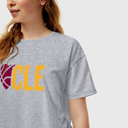 Футболка оверсайз женская Love Cleveland, цвет: меланж — фото 2