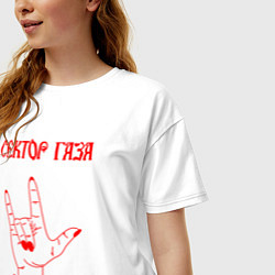 Футболка оверсайз женская Сектор газа коза, цвет: белый — фото 2