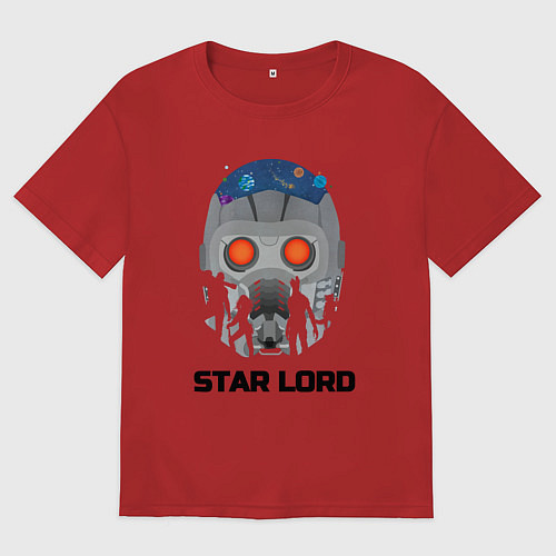 Женская футболка оверсайз Star lord / Красный – фото 1