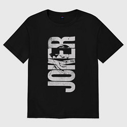 Футболка оверсайз женская Джокер графити, цвет: черный