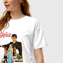 Футболка оверсайз женская Scarface: Герои фильма, цвет: белый — фото 2