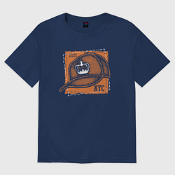 Футболка оверсайз женская New York king, цвет: тёмно-синий