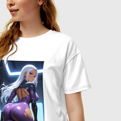 Футболка оверсайз женская Девушка-киллер, цвет: белый — фото 2