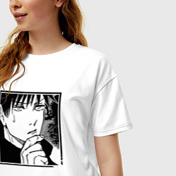 Футболка оверсайз женская Мегуми фусигуро, цвет: белый — фото 2