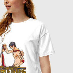 Футболка оверсайз женская Ванпис Луффи старший, цвет: белый — фото 2