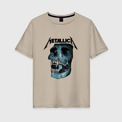 Футболка оверсайз женская Metallica St Anger, цвет: миндальный