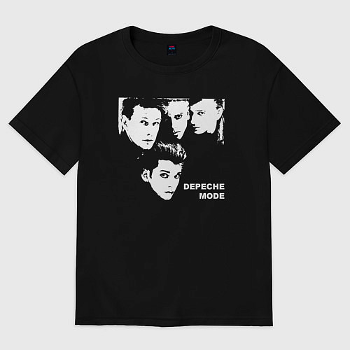 Женская футболка оверсайз Depeche mode faces / Черный – фото 1
