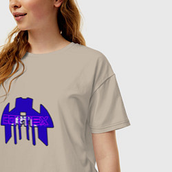 Футболка оверсайз женская Cortex фиолетовый aneurism iv, цвет: миндальный — фото 2