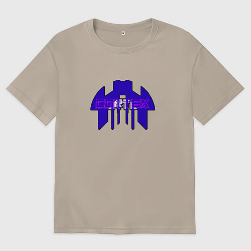 Женская футболка оверсайз Cortex фиолетовый aneurism iv / Миндальный – фото 1