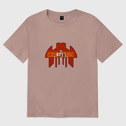 Футболка оверсайз женская Cortex красный aneurism iv, цвет: пыльно-розовый