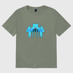 Футболка оверсайз женская Cortex голубой aneurism iv, цвет: авокадо