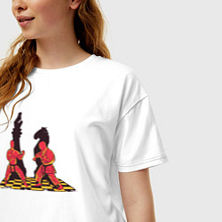 Футболка оверсайз женская Karate chess, цвет: белый — фото 2