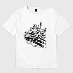 Футболка оверсайз женская Вольво viking, цвет: белый