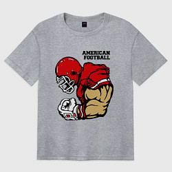 Футболка оверсайз женская American Football, цвет: меланж