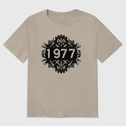 Футболка оверсайз женская Механический год 1977, цвет: миндальный