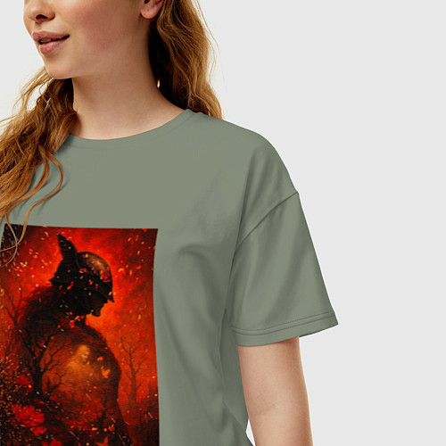 Женская футболка оверсайз Маления / Авокадо – фото 3