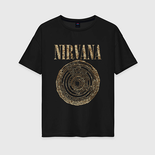 Женская футболка оверсайз Nirvana Circles of hell / Черный – фото 1