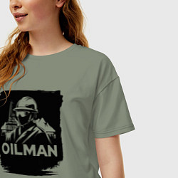 Футболка оверсайз женская Нефтяник, цвет: авокадо — фото 2