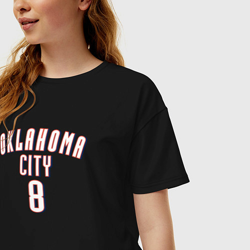 Женская футболка оверсайз Oklahoma City 8 / Черный – фото 3