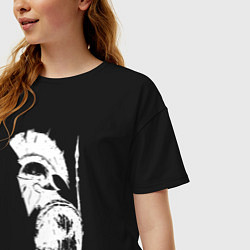 Футболка оверсайз женская Один из 300 спартанцев, цвет: черный — фото 2