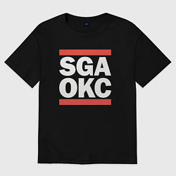 Футболка оверсайз женская SGA OKC, цвет: черный