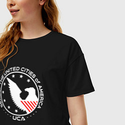 Футболка оверсайз женская UCA, цвет: черный — фото 2
