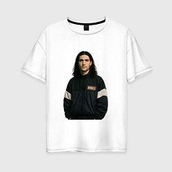 Футболка оверсайз женская Bones спортивный стиль, цвет: белый