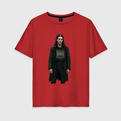 Футболка оверсайз женская Bones в бронежелете, цвет: красный