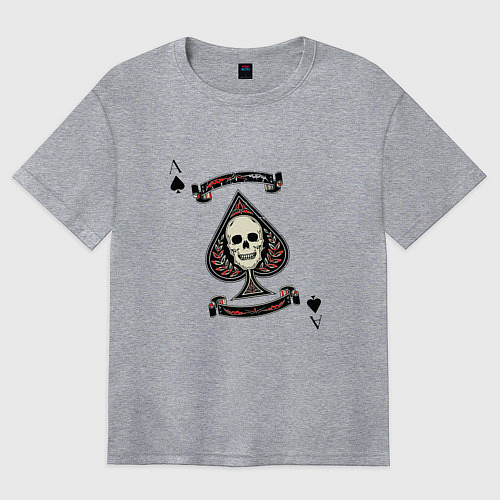 Женская футболка оверсайз К 11 туз / Меланж – фото 1