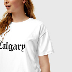 Футболка оверсайз женская Calgary - Canada, цвет: белый — фото 2