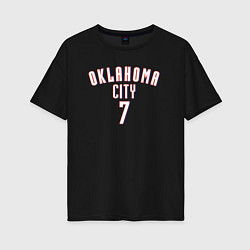 Футболка оверсайз женская Oklahoma City 7, цвет: черный