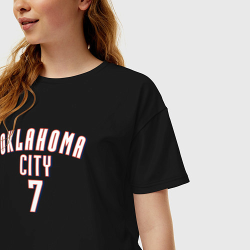 Женская футболка оверсайз Oklahoma City 7 / Черный – фото 3