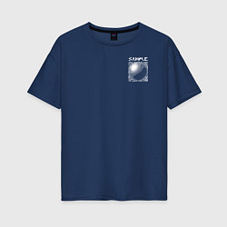 Футболка оверсайз женская Sample toblerone tower, цвет: тёмно-синий