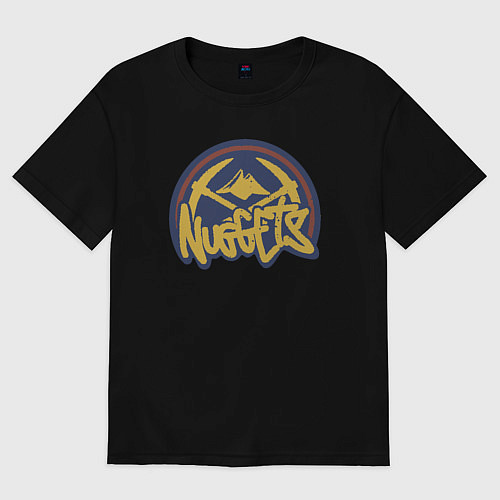 Женская футболка оверсайз Nuggets team / Черный – фото 1