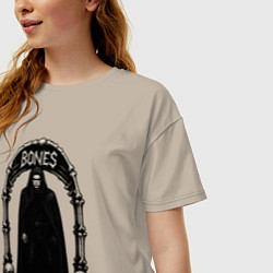 Футболка оверсайз женская Bones в арке из костей, цвет: миндальный — фото 2