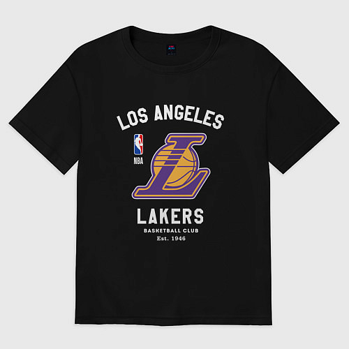 Женская футболка оверсайз Лейкерс НБА / Черный – фото 1