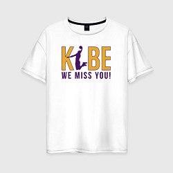 Футболка оверсайз женская Коби - мы скучаем, цвет: белый