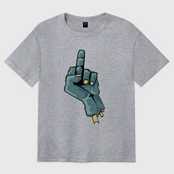 Футболка оверсайз женская Zombie fuck, цвет: меланж