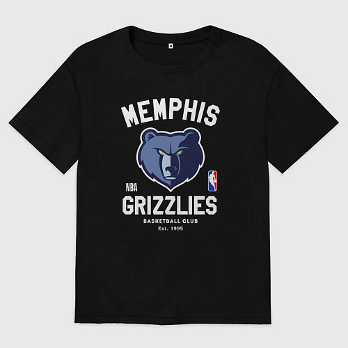 Женская футболка оверсайз Memphis Grizzlies - NBA team / Черный – фото 1