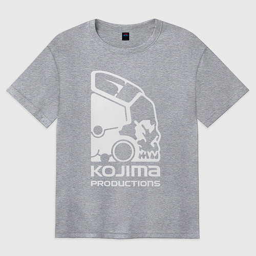 Женская футболка оверсайз Кодзима продакшенс логотип / Меланж – фото 1