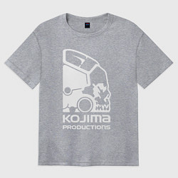 Футболка оверсайз женская Кодзима продакшенс логотип, цвет: меланж