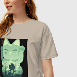 Футболка оверсайз женская Neko Turbo Granny Dandadan, цвет: миндальный — фото 2