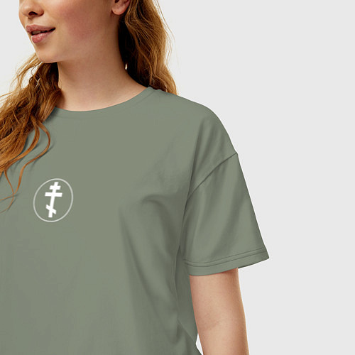 Женская футболка оверсайз Чаю воскресения мертвым белый арт / Авокадо – фото 3