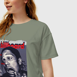 Футболка оверсайз женская Asap Rocky billboard, цвет: авокадо — фото 2